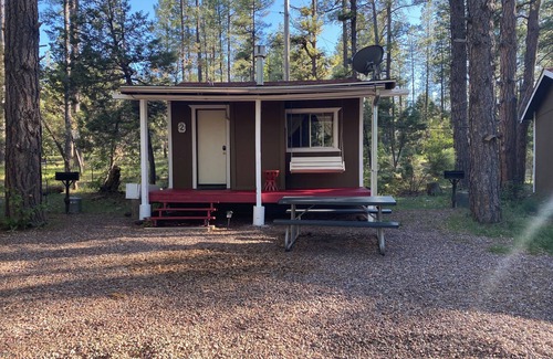 Payson Cabin | Cabin with 2 beds, Fireplace, Kitchen, Porch Swing