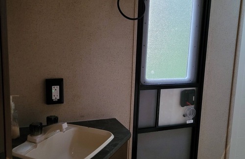 Madeline Island RV Rental | Camp in style with AC/heat, WIFI, on Main Street, 1 block from Joni's beach