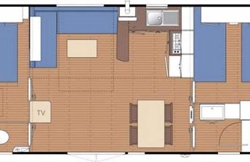 Ingrandes House | Camping Le Petit Trianon **** - Mobil Home 3 Rooms 4 People Premium