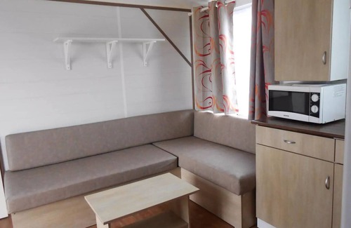 Binic House | Campsite LE PANORAMIC * - MOBILE HOME SUPER FAMILY 2 36M2 with semi covered wood terrace 6 people