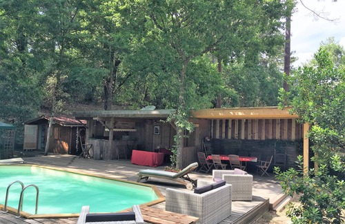 Lege-Cap-Ferret Ski Chalet | *CAP FERRET* VILLA LARGE WOODEN CHALET 5 BR + SWIMMING POOL + Garden BAR/BBQ