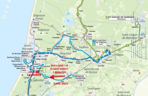 Benesse-Maremne Bed & Breakfast | Capbreton hossegor chambre climatisée espace privé