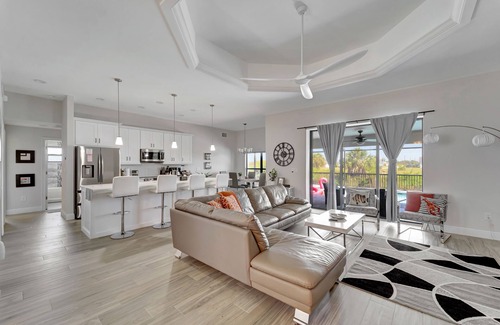 Burnt Store House | Cape Coral Elegance: Secluded Villa with Open Pool & Stunning Sunsets views