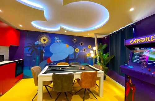 Crespin Apartment | Capsule Family - Sauna - Jacuzzi - Projecteur - Billard - Nintendo Switch 2 - Filet suspendu