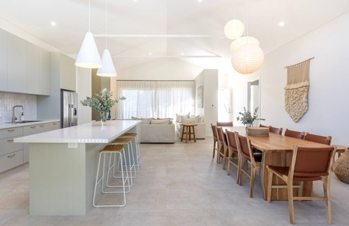 Culburra Beach House | Carramar - Fireplace - Absolute Waterfront
