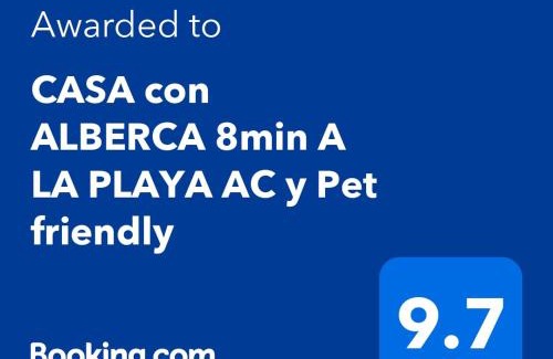 Las Jarretaderas Apartment | CASA con ALBERCA 8min A LA PLAYA AC y Pet friendly
