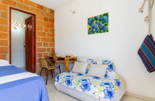 Taganga House | Casa Tara Double room with terrace and sea sight