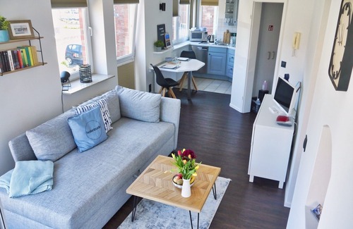 Zentrum Apartment | central apartment at Husum harbor with balcony