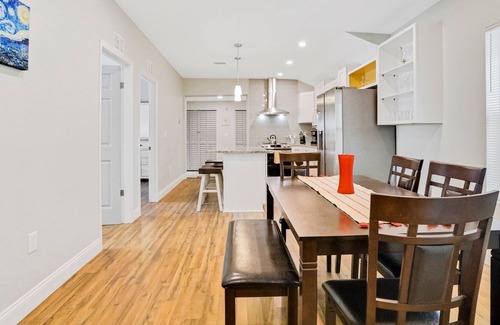 Palm River-Clair Mel House | Centrally located home with a full kitchen, board games, and central AC