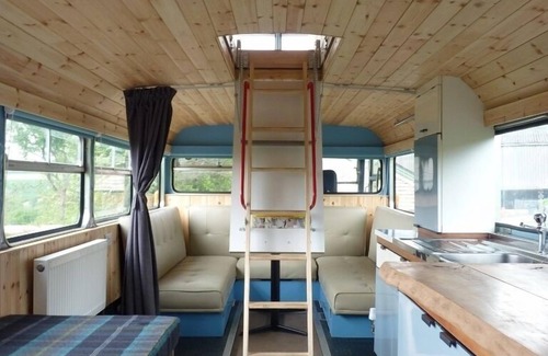Llangeler RV Rental | Ceridwen Glamping, Double decker Bus and Yurts