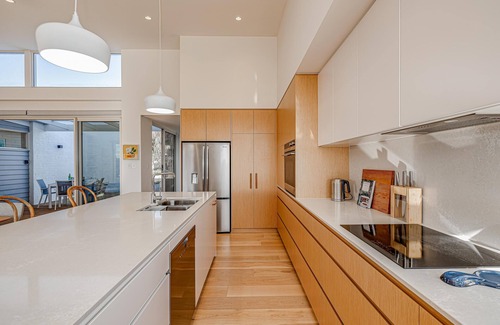 Port Willunga House | Cerulean ~ Port Willunga - Cerulean (/səˈruːliən/), a hue of blue halfway between azure and cyan. A colour the entire residence was custom built by award winning architects to celebrate.