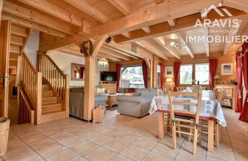 Le Grand-Bornand Ski Chalet | Chalet 4 étoiles au pied des pistes, terrasse ensoleillée, proche commerces, 16 pers., 6 ch. - FR-1-391-33