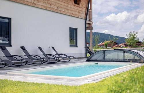 Inzell Apartment | Chalet 5 with sauna and summer pool for max. 8 people