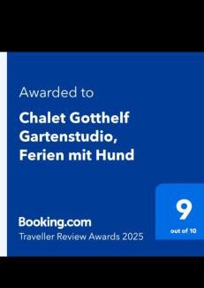 Adelboden Apartment | Chalet Gotthelf Gartenstudio, Ferien mit Hund