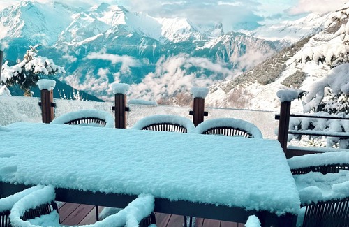 Viel-Alpe Ski Chalet | Chalet Luxe 12p, 180° view Sauna stove parking wifi