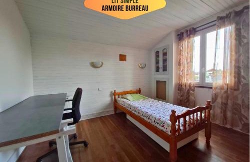 Vigneux-sur-Seine House | Chambre Villa Virginie Confort, Cuisine équipée, WiFi Parking jardin, Idéal couple, famille ou télétravail, Accès rapide Paris, Aéroport d'Orly