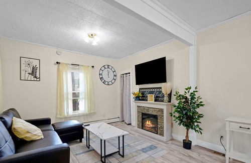 Glens Falls House | Charming dog-friendly home with pool, firepit, full kitchen, & W/D