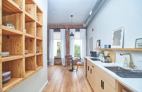 Downtown Apartment | Charming European-style Studio in the Historic Orenge Building, Downtown Durham.