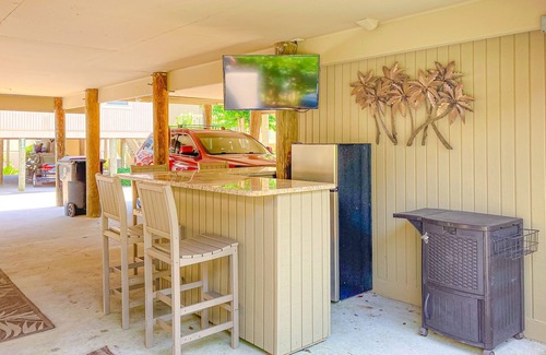 Myrtle Beach House | Charming home with pool, W/D, central AC & steps to beach