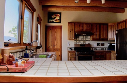 Taos House | Charming pueblo-style home with incredible views!