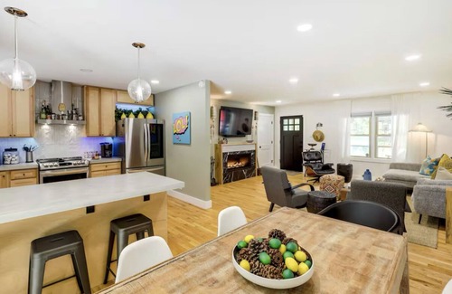 Asheville Cottage | Charming Renovated 3/2-Cottage with Hot Tub, Firepit and Fireplace.