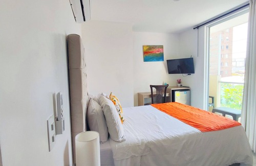 Barranquilla Apartment | Charming studio in marvelous Barranquilla with fitness room, WiFi AC with balcón
