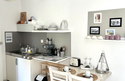 Paros Apartment | Charming Studio with 14sq terrace in Parikia: 300 meters from Livadia beach