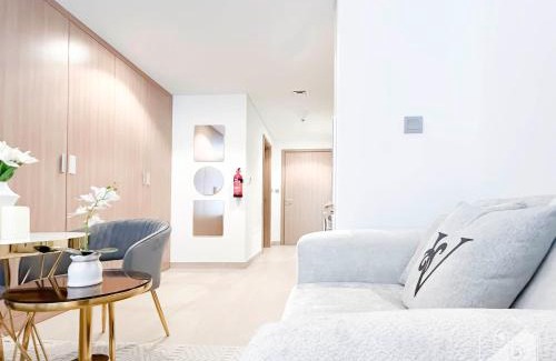 Nad Al Sheba Apartment | Charming Studio with Balcony in Azizi Riviera
