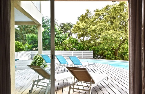 Le Canon Villa | Charming villa Bassin-Océan - 8-10 p - Heated pool 28 ° C - Fireplace
