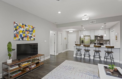 Greenville Downtown Apartment | Chic 2BR Apt, Steps from N Main St, Balcony Viewn