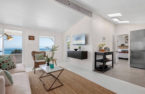 Summerland Condo | Chic Summerland Getaway! Ocean Views, Elevated Interior, and More!