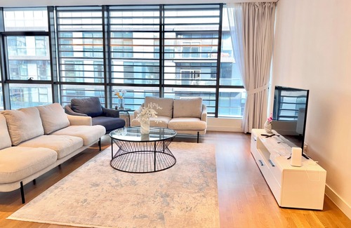 Al Wasl Apartment | City Walk 1BR, Stunning Burj Khalifa View