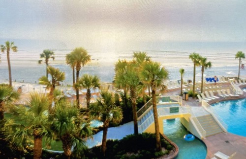 Seabreeze Historic District Condo | Club Wyndham Ocean Walk- sits on pedestrian beach