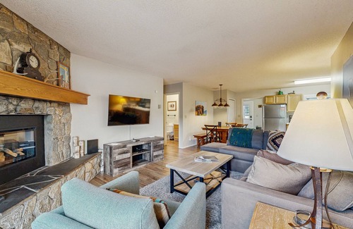 Big Horn Condo | Comfortable Big Sky condo with deck, W/D & WiFi - across the street from lift