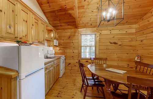 Northport Cabin | Comfortable two bedroom cabin with firepit, kitchen, hiking trail within walking