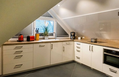 Norddeich Apartment | Completed in early 2017, this 80 sqm penthouse apartment in Norddeich's prime location is certainly one of the most beautiful (vacation) apartments on the entire North Sea coast. The apartment has an exceptionally.