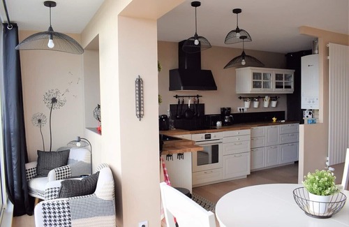 Tregastel Apartment | Completely renovated apartment with SUPERB VIEW of baie Sainte-Anne in TREGASTEL