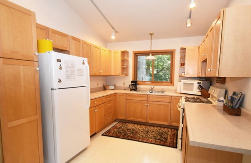Empire Apartment | Condo in the woods with a firepit, washer/dryer, partial AC, & furnished deck