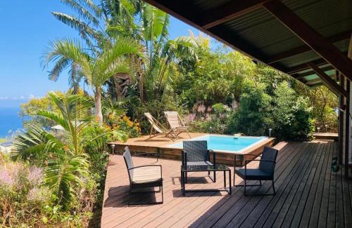 Saint-Leu House | Cottage chaleureux avec vue mer et piscine