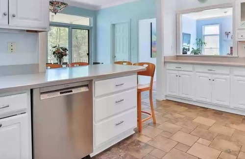 New Paltz Villa | Country home with rock climbing gym, pond & creek.