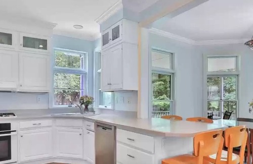 New Paltz Villa | Country home with rock climbing gym, pond & creek.