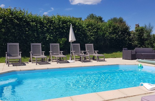 Janaillat House | Country House 'Meadow View - Grande Gîtes' with Private Pool, Private Terrace and Wi-Fi