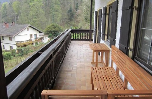 Oberaudorf Apartment | Country house still with large corner balcony and the view of the mountains ,box spring beds,dishwasher,microwave,sauna,