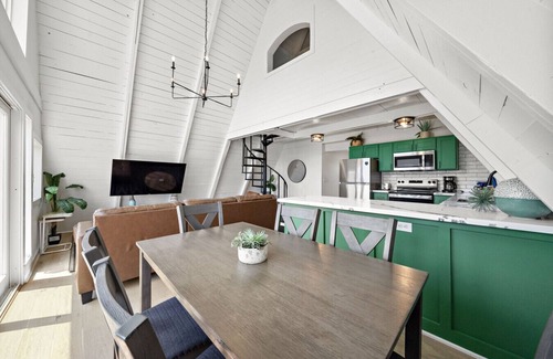 Surfside Beach House | Cozy A-frame with Gulf View, Yard & Fire Pit