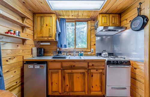 Shelter Cove Cabin | Cozy cabin, family-friendly, with fishing, washer/dryer, patio, & WiFi