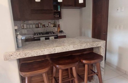El Hujal Condo | Cozy condo with pool and palm shelter- 5 min from the beach!