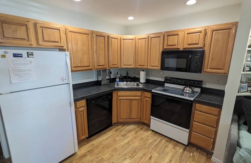 Sandpoint Condo | Cozy First-Floor Condo 2 Fireplaces Sleeps 6 Near Schweitzer Mtn