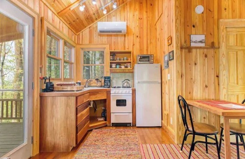 Chimney Rock Cabin | Cozy Guest Cabin Pet Friendly Secluded Peaceful