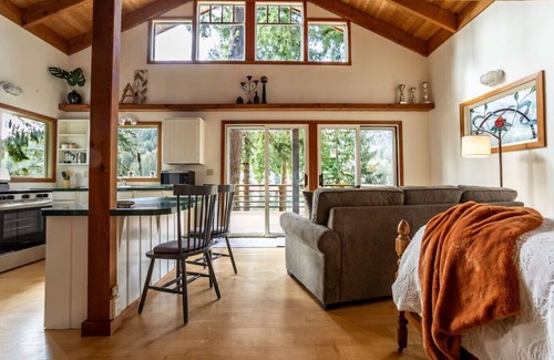 Sedro-Woolley Apartment | Cozy Lakeside Cabin w/Dock & Stunning Views