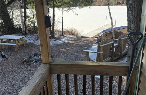 Deerbrook Cabin | Cozy Lakeside Cabin. Steps from Water. Near UTV, Hiking, & Snowmobiling Trails.